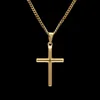 Heren roestvrijstalen kruis hanger ketting gouden trui ketting mode hiphop kettingen sieraden