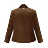 Moto PU cuir veste femmes hiver et automne nouvelle mode manteau fermeture éclair veste d'extérieur nouveau 2020 manteau marron