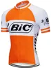 2024 Retro Bic orange Cycling Jersey Cycling Cycling Jerseys Short Summer Summer Dry Dry Cloth Mtb Ropa ciclismo B16