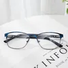 Hurtowo-metalowe okulary okulary przezroczyste mody przezroczyste rama bez stopnia Dekoraladies Frame #TWM6087C3