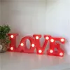 Nouveau LOVE Shaped LED Night Light Lampes murales romantiques Décoration de fête de mariage Blanc chaud Lampe de table Chambre LED Jouets Night Light