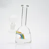 6 inch mini glazen bedwelmende dab rig waterpijp unieke regenboogwolk waterpijp bong met wolkenkom