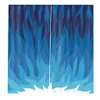 3Dリビングルームのカーテンレトロなシンプルな青い炎の居間の寝室の美しくて実用的な遮光のカーテン