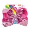 8 "Grande Bowknot Copricapo Paillette Arcobaleno Jojo Siwa Fermagli per capelli Per ragazze Bambini Fatti a mano Boutique Archi per capelli Accessori per capelli per bambini 20 colori