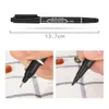 10 stks / doos Dual Tip Chirurgische Wenkbrauw Zwart Olie Inkt Tattoo Skin Marker Piercing Markering Pen Tattoo Levering voor Permanente Make-up