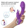 G Spot Rabbit Vibromasseur Rechargeable Étanche Dildo Vibe Double Moteur Stimulateur De Clitoris Avec 12 Modes De Vibration Sex Toy Calme Y190722