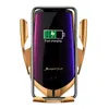 Caricabatterie wireless per auto R1 per iPhone X XR XS 8 Plus Galaxy S10 S9 S8 Supporto per telefono con presa d'aria a carica rapida Smart Automatic Clamping