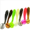 Chaude 10 couleur doux gelée leurre drop shot matériel de pêche appât gabarit pagaie queue naufrage silicone souple leurres de pêche 11cm 6g