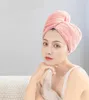 Microfiber Haarhanddoek Snelle Drywomen Shampoo Quick Magic Dryer Wrap Handdoek Douche Cap Scrub Cleaning Tool Badkamer Haarcap Wrap Wrap met knop