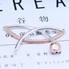 Original 925 Sterling Silver Bead Charm Armband Tre Link Rose Snake Kedja Grundläggande Armband Fit Pan Kvinnor Smycken