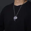 Fashion Hip Hop Necklace High Quality Gold Plated Bling CZ Lips Pendant Necklace for Men Jewelry Gift
