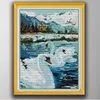 Swan lake Handmade Cross Stitch Craft Tools Embroidery Needlework sets counted print on canvas DMC 14CT /11CT