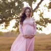 Maternity Gown For Photography Props Photography Props Pregnancy Clothes Maxi Long Sleeve Maternitys Dress four colors