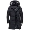2019 Winter Coats Men Casual Long Thick Jackets Mens Outwear Windproof Fur Collar Thicken Warm Parkas 4XL Clothes abrigo hombre
