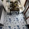 Nordic minimalista telha de cimento telha cerâmica piso de mosaico sala de jantar casa de banho quarto piso PVC etiqueta Pintura Murais