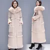 Roupas de algodão Feminino 2020 Moda Inverno Parka Coreano Dupla-face Calde de Cordeiro Maxi Longo Winter Winter Jacket F2089