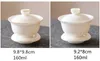 White Porcelain Gaiwan Hand Made Ceramic Tea Tureen Chinese Porcelain Teaware 160ml Tea Bowl High Quality Chinaware