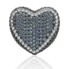 Хип -хоп Сердце синие фиолетовые бриллианты кольца для мужчин 7891011