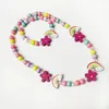 Ins 5 styles kids necklace sets accessory Colorful beads Bird Flower Rainbow Charm Beads necklacebracelet kids girl Birthday Jewe8700468