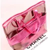 Pink sugao designer shoulder bags women handbag new fashion tote bag 2pcs/set Summer new PVC waterproof transparent bag Crystal neon jelly