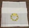 Set van 12 White Linnen Hemstitch Tea Handdoek Doek Gast Handschotel Keuken Badkamer Handdoeken 14 "X22" Borduurwerk Bloemen