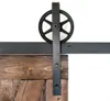 5-16FT Big Wheel European retro style Black Steel Sliding Barn Door Hardware Steel Set