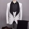 white tuxedo for wedding pink