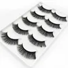 Vendas quentes de vison cílios postiços (5 pares) Natural Falso EyeLash Full Strip Handmade Eyelash Extension Mascara Frete grátis