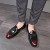 Loafers erkekler deri elbise ayakkabıları oxfords erkekler klasik ayakkabı Gents ayakkabı moda sepatu üzerinde pria sapato sosyal maskulino kurşun bu242z