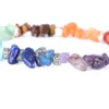 7 Chakra Reiki Bracciali da donna Collegamento a catena Chiusura a moschettone Guarigione Equilibrio Perle di pietra naturale Chip Meditazione Arcobaleno