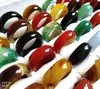 20pcs/lot Men Women Multicolor Smooth Solid Jade Ring Lady Beautiful Agate Ring Natural Gem Stone Charm Jewelry Lover Xmas Gift Great Value