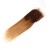 430 Brown Roots Medium Auburn Ombre Straight Indian Jungfrau Human Hair 3bundles mit 4x4 Spitzenverschluss braune Wurzeln 2tone Ombre WEA1241871