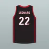 Kawhi Leonard＃22 Martin Luther King High School Woes Basketball Jersey White Red Black Retro Men's Ed Custom Number Name Name Jerseys