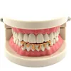 Hip Hop Custom Fit Drip Grillz 14k Gold Plated Hip Hop Teeth Caps Lower Bottom Grills327D