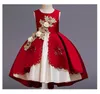 Blumenmädchen-Weihnachtskleid, Stickerei, Abendparty, formelles Prinzessinnenkleid, Kinderkleider für Mädchen, Hochzeitskleid, Kinderkleidung