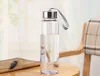 زجاجة ماء بلاستيكية 300ML 400ML 500ML الرياضة في الهواء الطلق شفافة مستقيمة مستديرة السفر مانعة للتسريب تحمل لزجاجة ماء drinkware