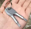 Schroevendraaiers Sleutelhanger Outdoor Pocket 2 Kleuren Mini Schroevendraaier Set Sleutelhanger met Sleuf Phillips Hand Key-Pendants SN617
