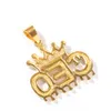 Nieuwe Collectie Luxe 18 K Vergulde Bling Diamond Mens Crown CEO Letter Pedant Ketting Iced Out Out Rhinestone Hip Hop Sieraden Geschenken voor Jongens