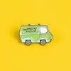 Magische groene auto emaille pinnen De Mystery Machine badges Los problemen broches voor vrouwen Rugzak tas Revers pin Cartoon leuke Sieraden geschenken