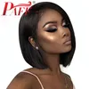 PAFF Short Bob Full Lace Human Hair Wig Brazilian Remy Hair Glueless Straight Short Side Part Wig Pre Plucked Baby Hair