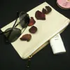 1pc 6x9in 12oz Cotton Canvas Makeup Bag med guldmetall Zip Plain Black / White / Cream Cotton Canvas Bridesmaid Gift Kosmetisk väska