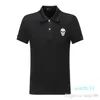Fashion-2019 Wholesale Men's wear cotton large-size short-sleeved T-shirt summer lapel polo shirt Phillip Plain free shipping #4405