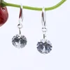 Nouvelles boucles d'oreilles pendantes en argent sterling 925, boucles d'oreilles de mariage pour femmes, bijoux de charme à la mode, boucles d'oreilles glamour scintillantes