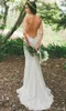 Katie May 2019 Sexy Backless Summer Holiday Boho Dresses Lace Spaghetti Sheath Garden Beach Bohemian Sheer Bridal Wedding Gowns