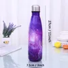 Starry Sky Cola Shaped Water Bottle Vacuum Insulated Outdoor Travel Water Bottle Stainless Steel Double Wall Coke Shape Water Cup DBC VT1214