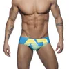 Impressão Swimwear Homens Shorts Cintura Low Cintura De Natação Tronco Rápido Moda Swimsuit Push Push Briefs Banheira Praia Wear Surf