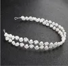 New Euro-AM style Vintage Handmade graceful Pearl Bridal Hair Wreath Vine Gold Wedding Accessories Headband Crystal Women Head accessories