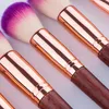 17PCs Professional Makeup Brushes Foundation Blending Blush Concealer Eye Shadow Brush Set Synthetic Fiber Wooden Handle Makeup Tools