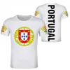 Portugal T-shirt DIY Free Custom Naam Nummer T-shirt Nation Flag Republic Portugees Country College Print Photo Kleding