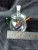 Den tekannaformade vattenflaskan grossistglas Bongs Oil Burner Glass Vattenrör oljeriggar som röker gratis